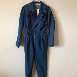 A Moto denim jumpsuit.